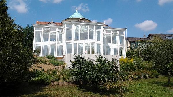 Doppelstckiger englischer Wintergarten Frontansicht