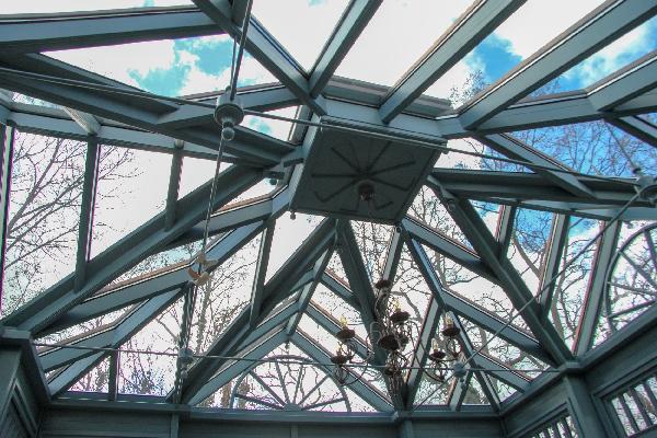 englischer Wintergarten in Magdeburg Detailansicht Dachkonstruktion