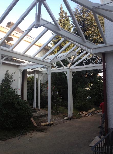 Terrassenüberdachung im Bergischen Land Baufortschritt Terrassenüberdachung im Bergischen Land Baufortschritt